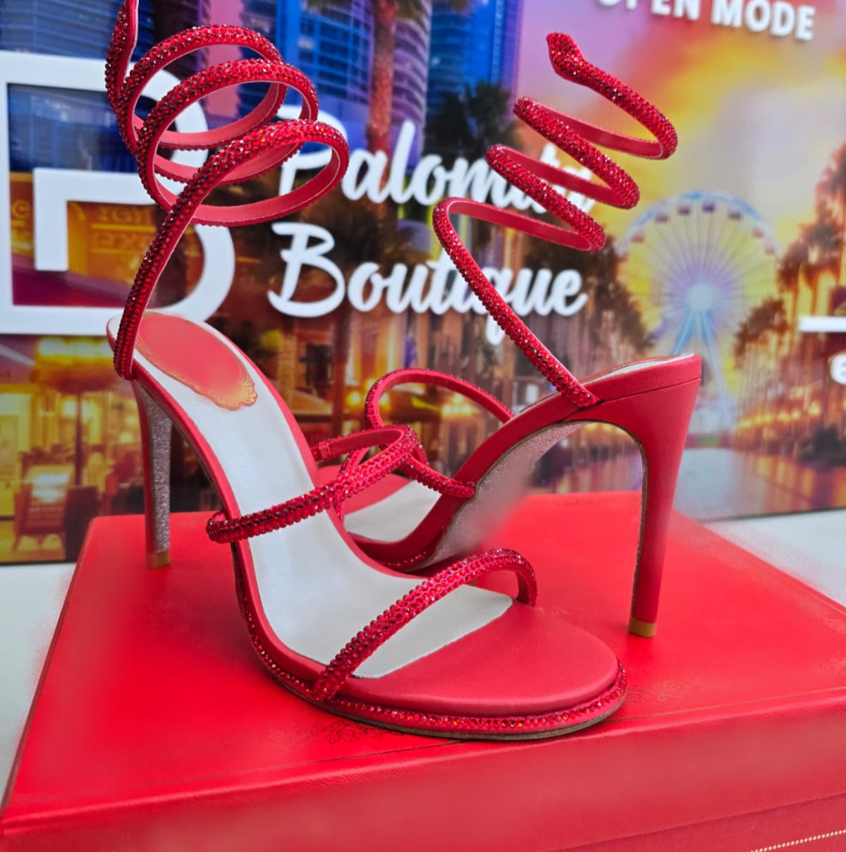 Tacones de Muelle Brillantes