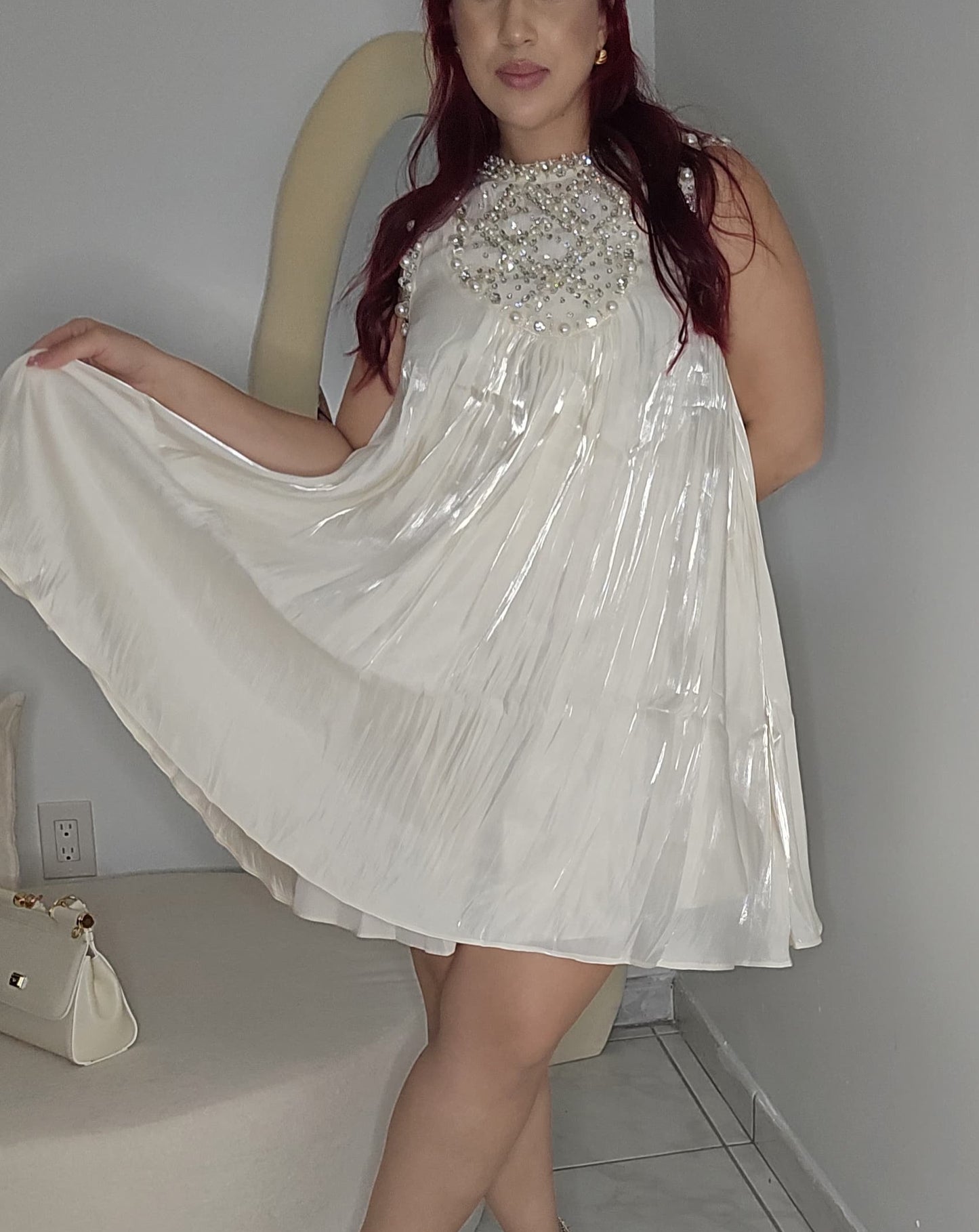 Vestido Perlado